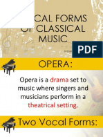 Vocal Forms of Classical Music: Presented By: Group Four