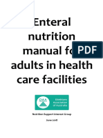 Enteral nutrition manual for adults in health care facilities