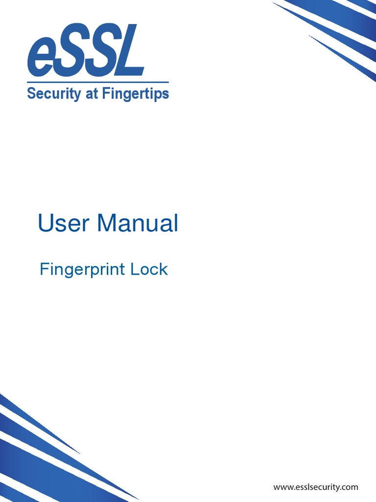 User Manual Security at Fingertips PDF Fingerprint Computing
