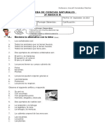 Evaluación C. Naturales