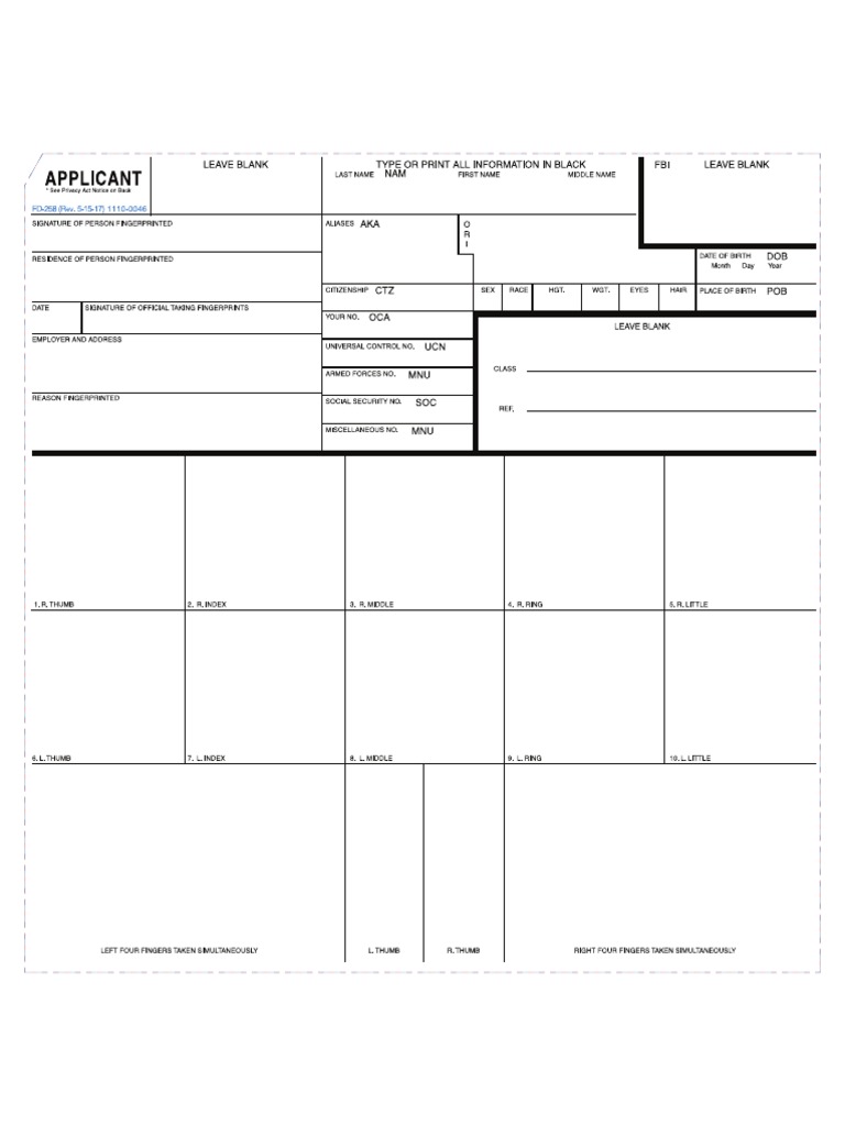 Formato FD 258 PDF | PDF