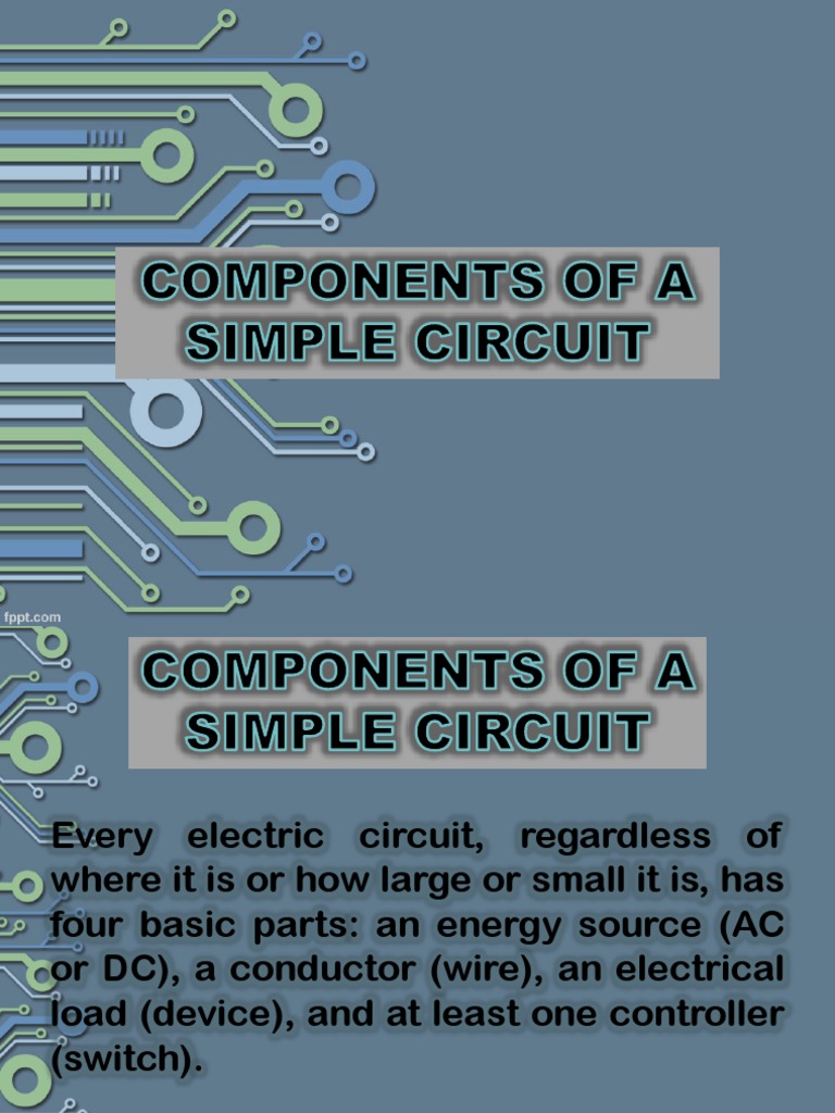 Components of A Simple Electrical Circuit Circuit Diagram