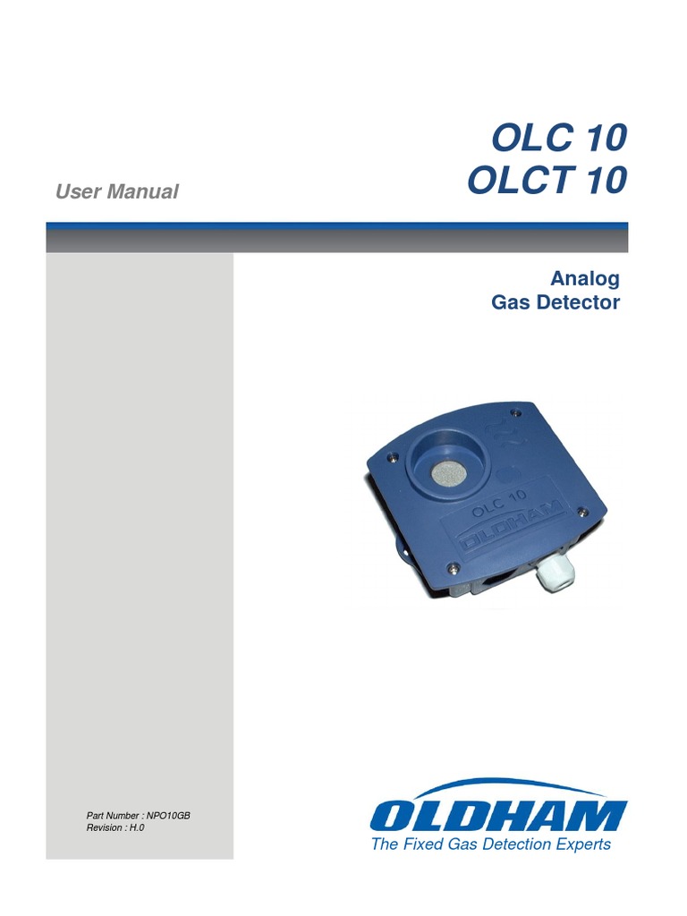 OLC 10 & OLCT 10 Gas Detector Manual | PDF | Sensor | Methane