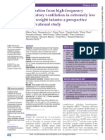 Extubation From High-Frequency Oscillatory Ventilation in Extremely Low Birth Weight Infants: A Prospective Observational Study