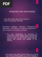 Standard and Nativeness