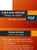 Pacem in Terris "Peace On Earth": By: Pope John XXIII