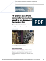 PF prende quadrilha com meia tonelada de cocaina , em santarém