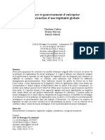 Cohérence Et Gouvernement D'entreprise La Construction D'une Légitimité Globale