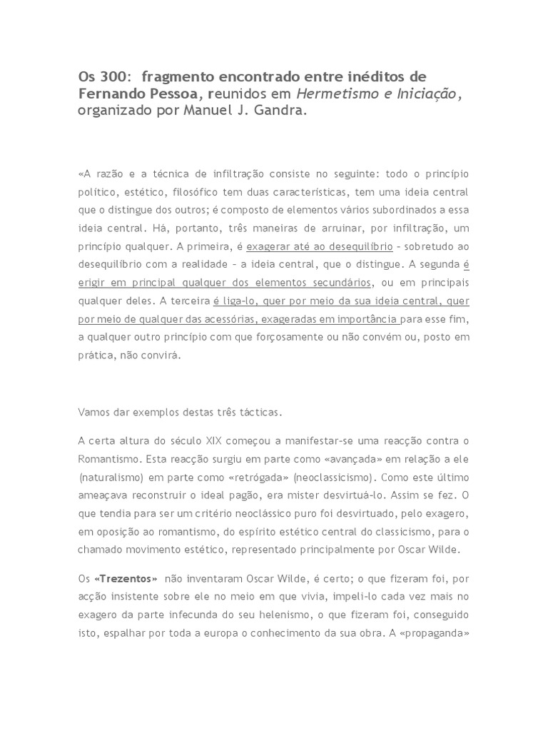 Os Trezentos, Fernando Pessoa | PDF | Monarquia | Turismo na Europa