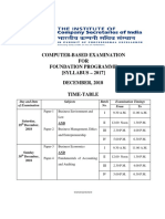 TimeTable CBE D18