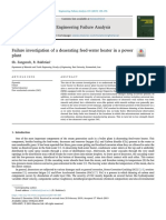 Failure investigation of a deaerating feed-water heater in a power plant