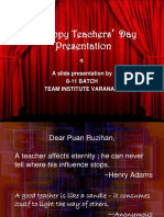 A Happy Teachers' Day Presentation: A Slide Presentation by 8-11 BATCH Team Institute Varanasi