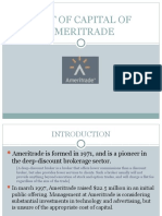 COST OF CAPITAL CALCULATION FOR AMERITRADE