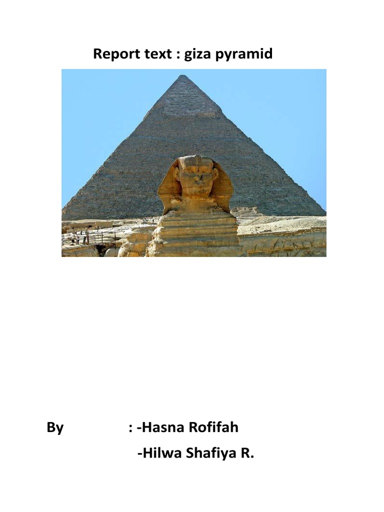 Report Text: Giza Pyramid | PDF | Pyramid | Ancient Egypt, image size:768x1024