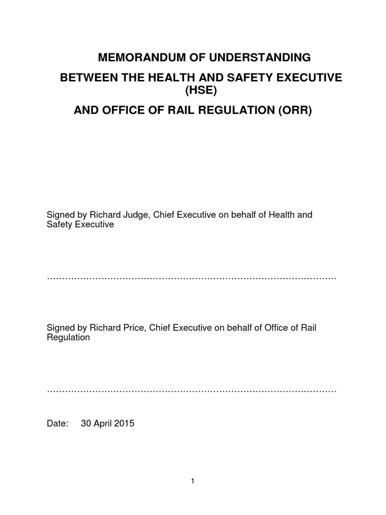HSE and ORR | PDF | Rail Transport | Occupational Safety And Health