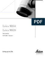 Leica M-844, M-820 Surgical Microscope - User Manual