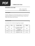 Curriculum Vitae: Mohammad Ayaz Naim