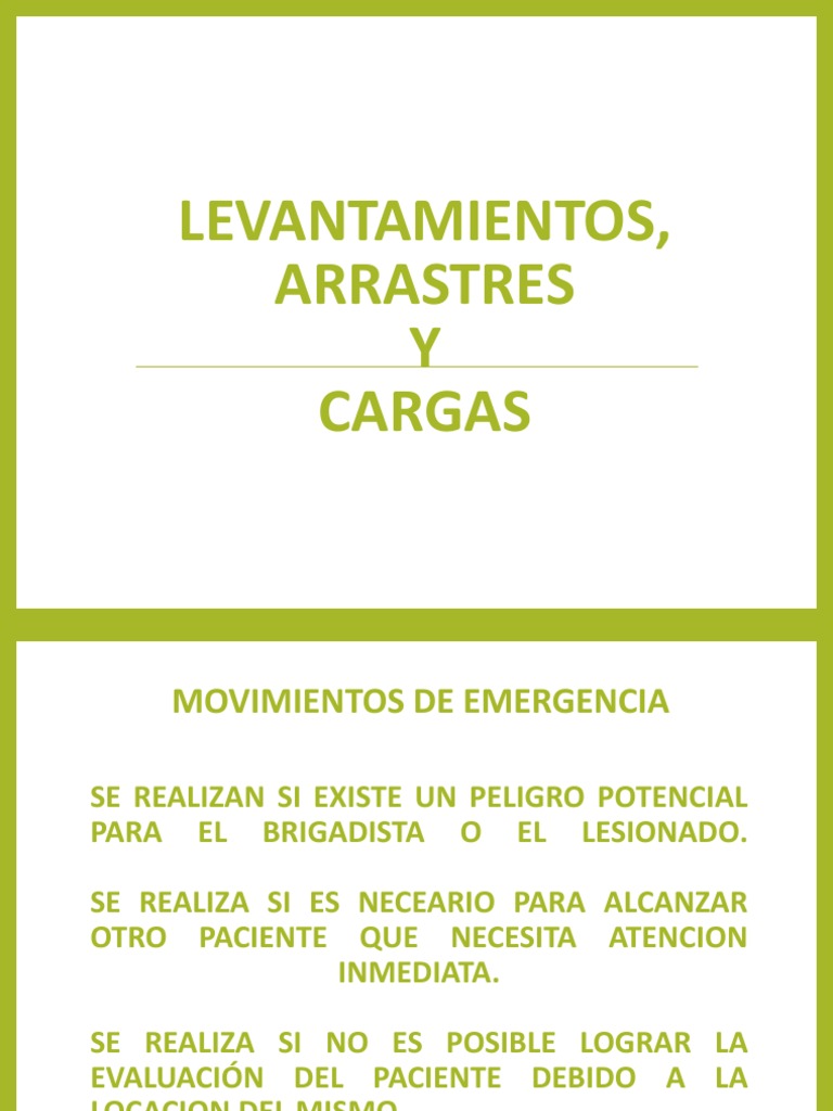 Técnicas de Arrastre y Levantamiento | PDF | Especialidades Medicas ...