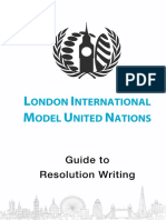 Guide To Resolution Writing London International Model United Nations