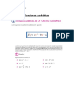 Funciones Cuadráticas