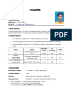 Resume: Vishal R Parmar Mobile No.: 7016671040 Email Id: Career Objective