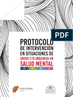 Protocolo de Atención en Situaciones de Crisis y o Urgencia en Salud Mental