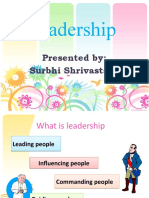 Leadership: Presented By: Surbhi Shrivastava