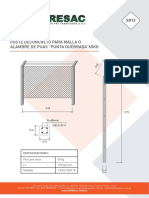 Poste Deconcreto para Malla O Alambre de Puas "Punta Quebrada"65Kg