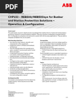 CHP153 - REB500-REB500sys For Busbar and Station Protection Solutions - Operation & Configuration