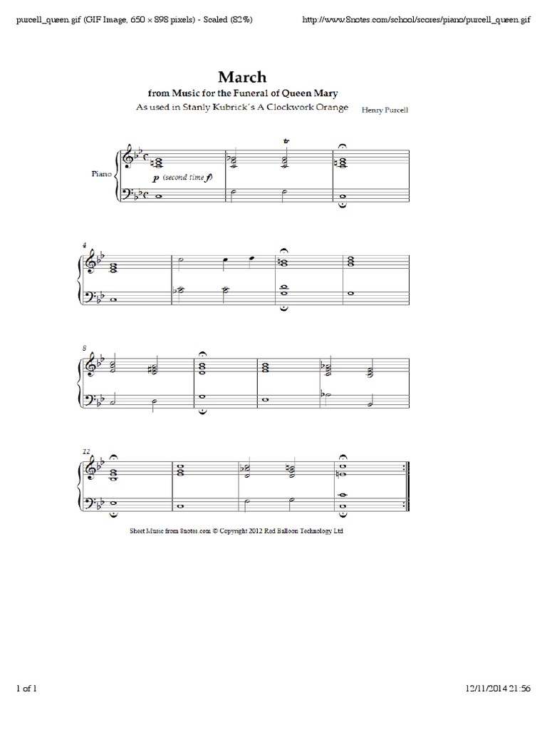 Purcell Funeral March PDF