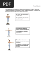 Physical Education Fundamental Dance Position