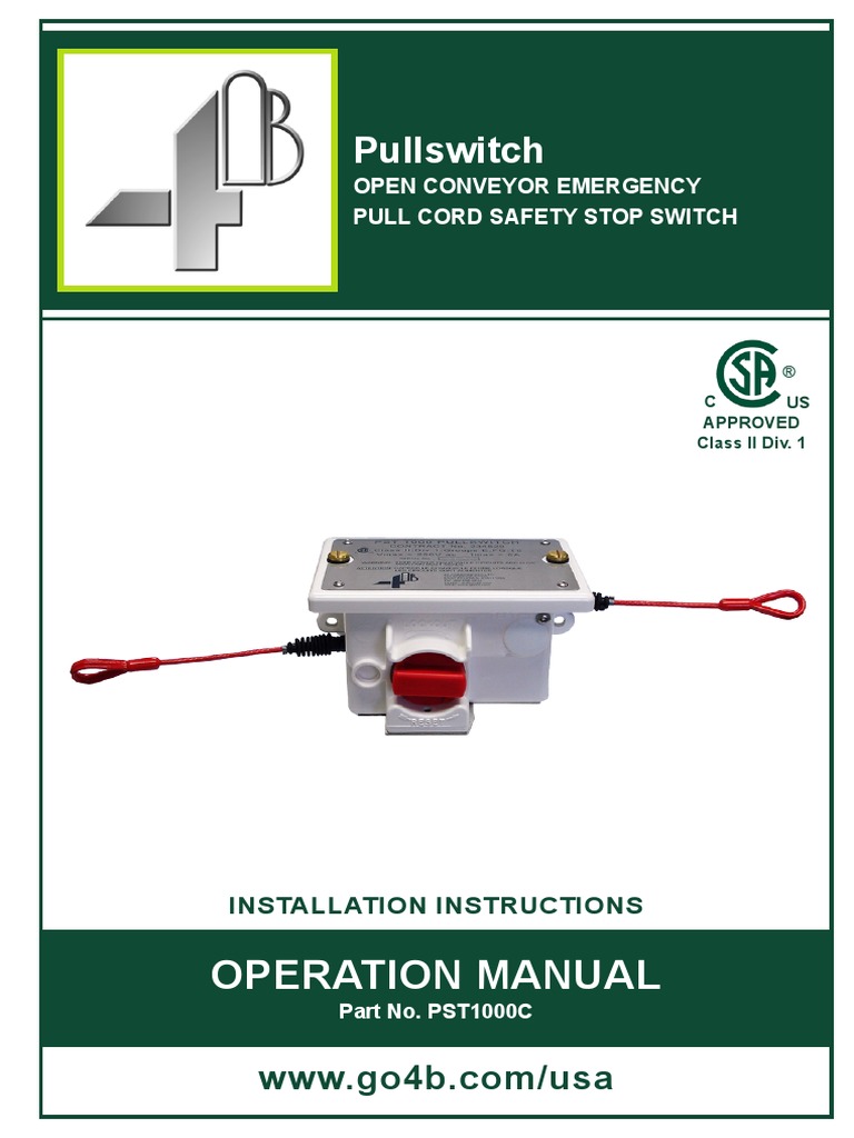 Pullswitch Manual | PDF | Electrical Wiring | Safety