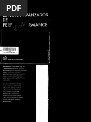 estudios avanzados de performance pdf academia science