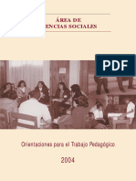 Orientaciones para El Trabajo Pedagógico: Área de Ciencias Sociales