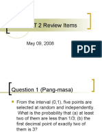 Ma 151 LT 2 Review Items