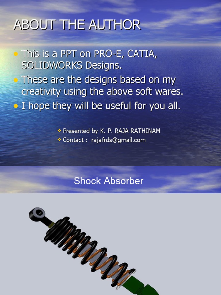 Pro-E, CATIA, SolidWorks Designs PPT | PDF