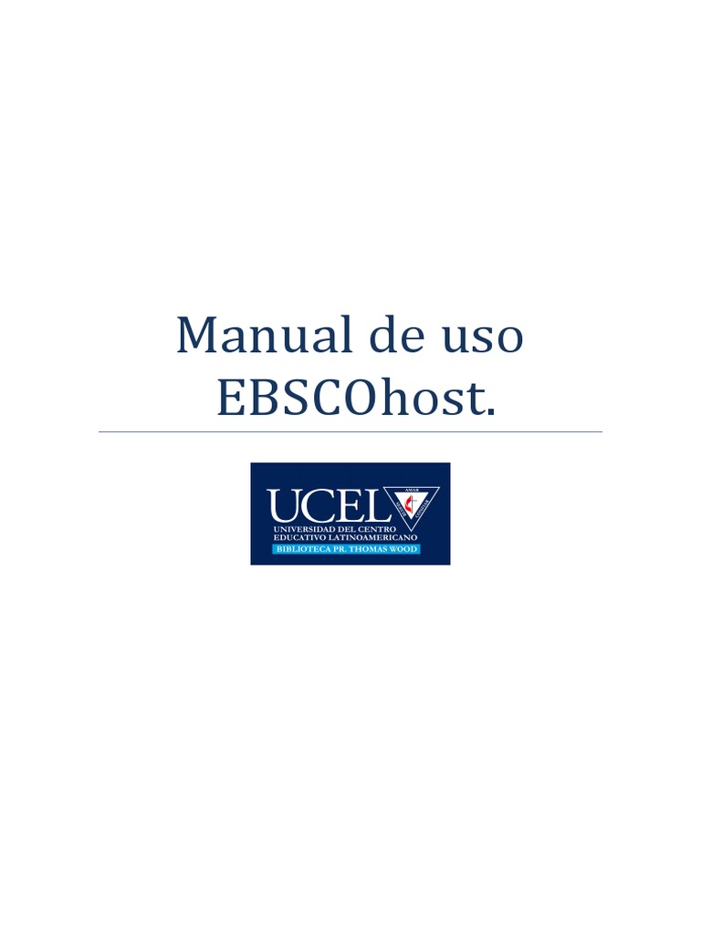 Manual Ebsco PDF | PDF | Internet | Ciencias de la Información