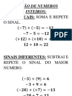 Adição de Numeros Inteiros