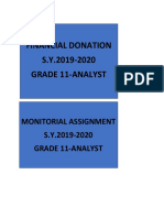 Financial Donation S.Y.2019-2020 Grade 11-Analyst