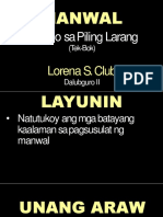 Manwal Filipino Sa Piling Larang