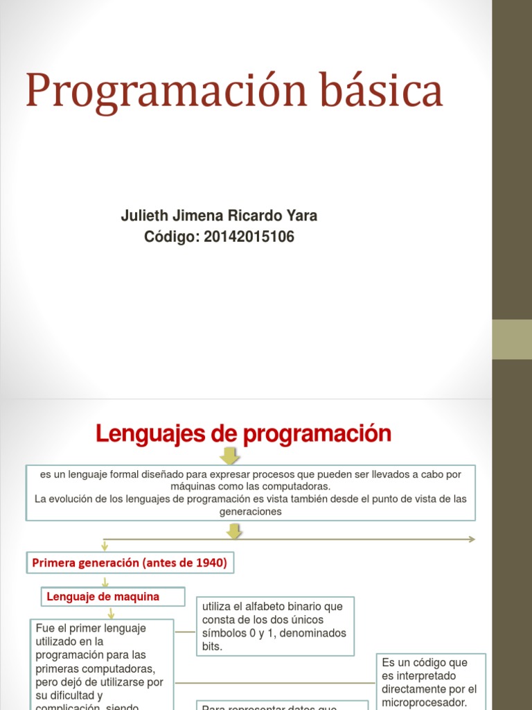Evolucion Lenguajes de Programacion | PDF | Lenguaje de programación ...