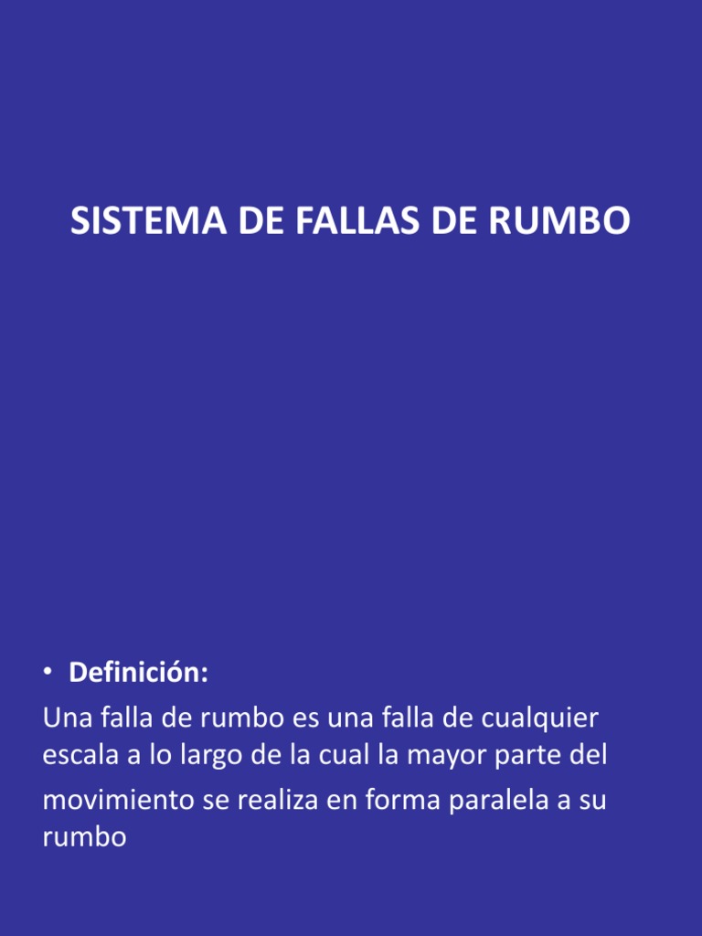 Sistema de Fallas de Rumbo | Descargar gratis PDF | Falla (geología ...