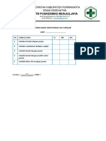 Form Audit Kepatuhan Cuci Tangan Uptd Puskesmas Munjuljaya