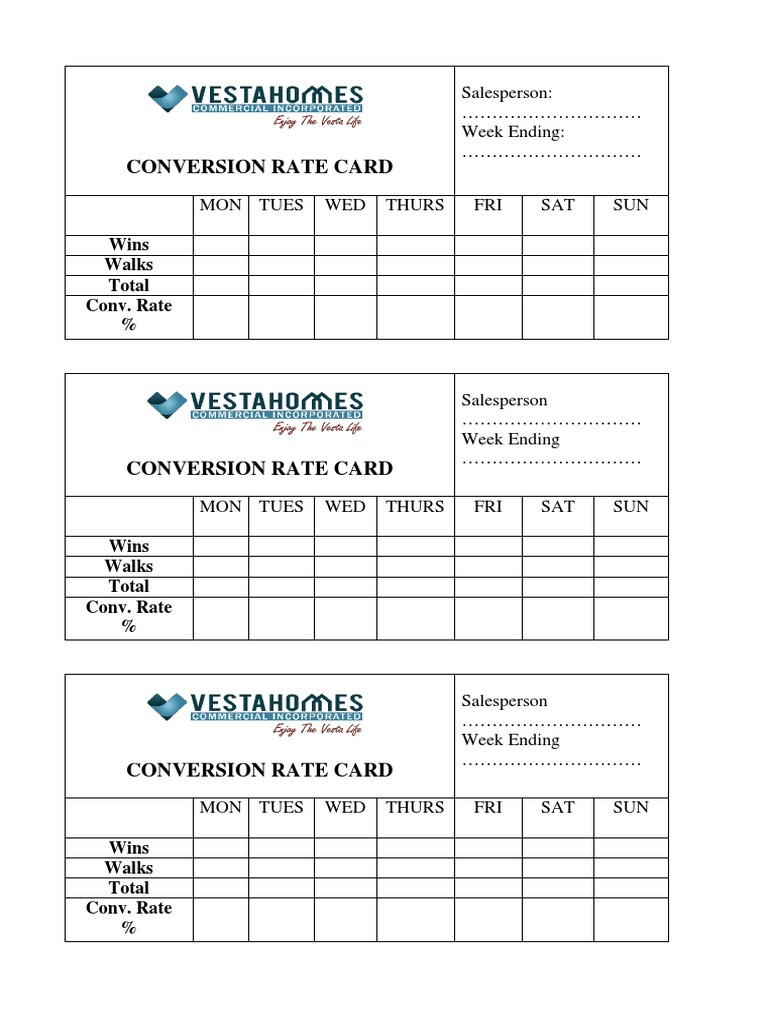 A - Conversion Rate Card | PDF | Teaching Methods & Materials | Computers