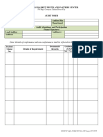 Note: Details of Conformance and Non-Conformances Shall Be Reflected in This Audit Checklist
