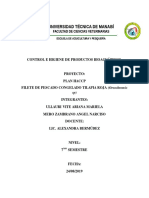 Control e Higiene de Productos Bioacuáticos 23 Agosto 2019