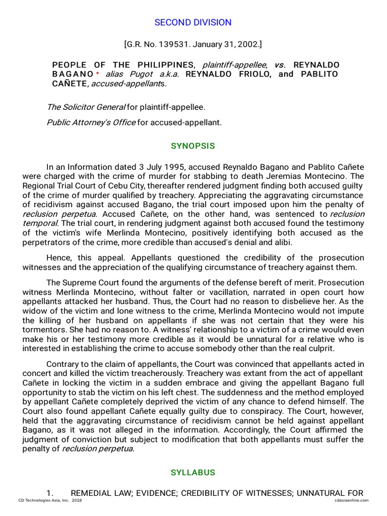 Supreme Court Ruling on Murder Case | PDF | Murder | Conspiracy (Criminal)