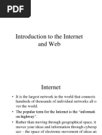 Introduction To The Internet and Web