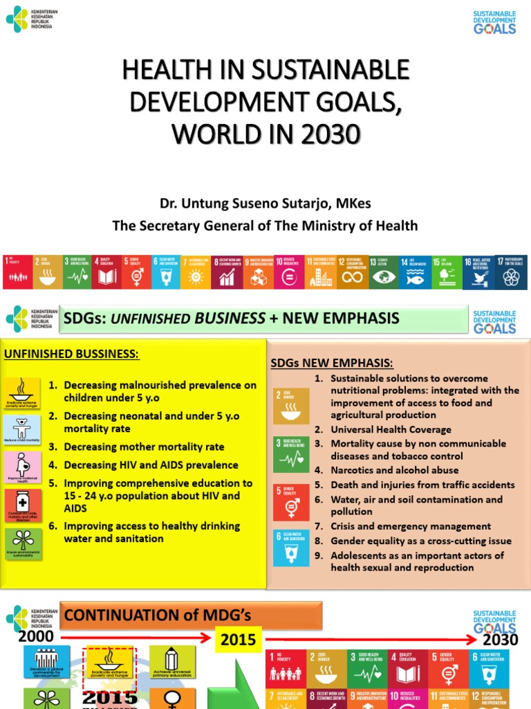 HEALTH IN SDGS, WORLD IN 2030. Rev 12 Agust | PDF | Millennium
