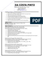 Rita Da Costa Pinto: Address: RSS Oesapa, Blok U No. 4 - Kupang Phone: 082145195112 Email: Summary of Skills